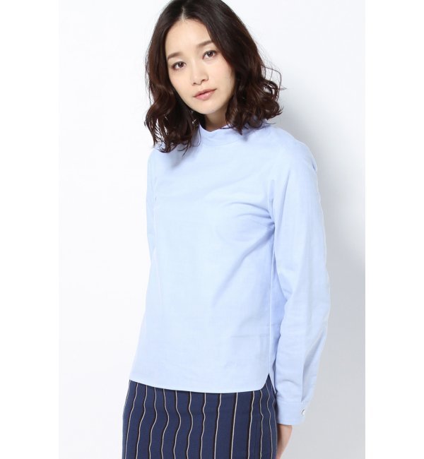 ボトルネック ロングスリーブブラウス