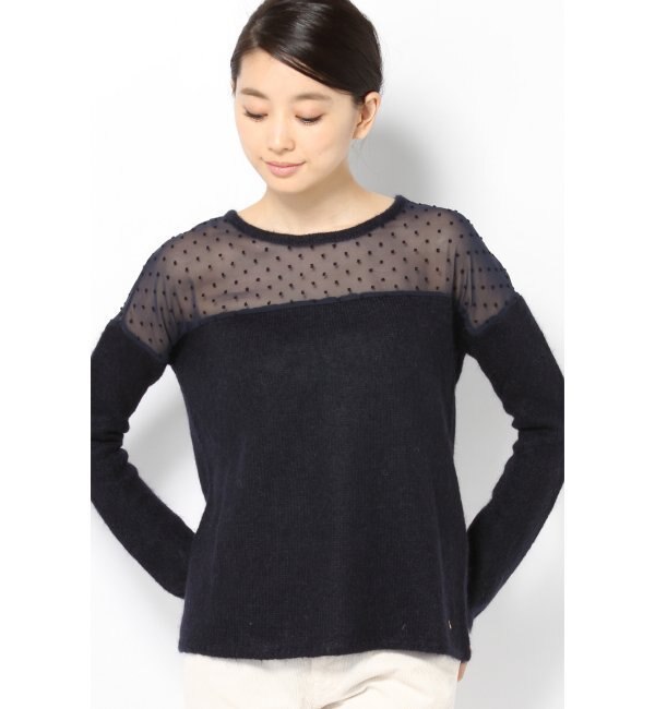 DES PETITS HAUTS ドットシフォンニット