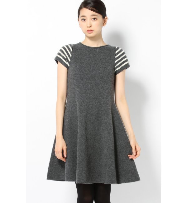 BORDERS at BALCONY 袖ボーダーニットDRESS