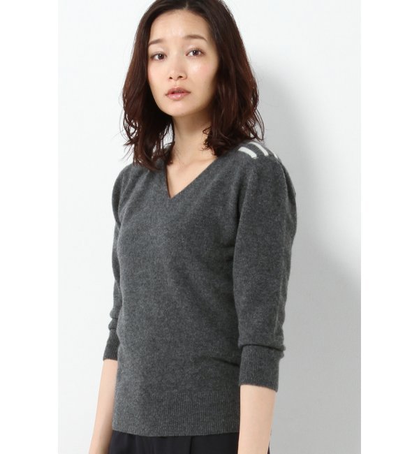BORDERS at BALCONY ショルダーボーダーニットTOPS