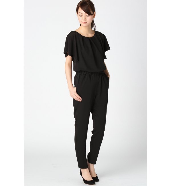 ポリベネシャンフレアスリーブ オールインワン