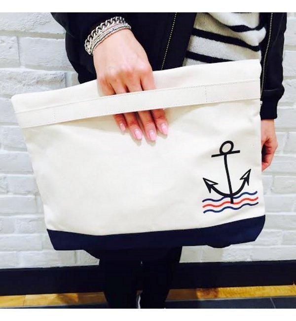 【イエナ/IENA】 MALOUIN*MALOUINE キャンバスクラッチバッグ [送料無料]