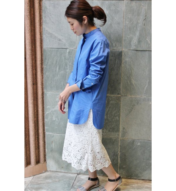 【イエナ/IENA】 EXTRA ノーカラーロングシャツ [送料無料]