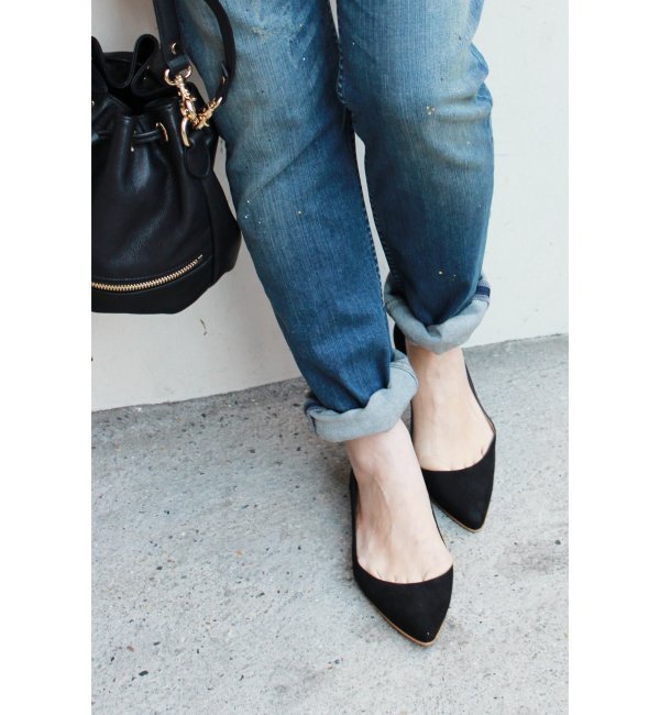 PATRIBEL スエードポインテッドパンプス