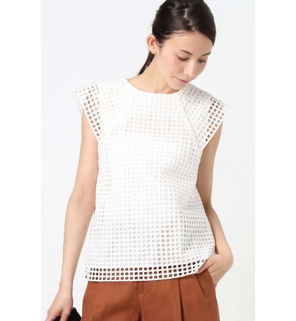 スクエアレースブラウス