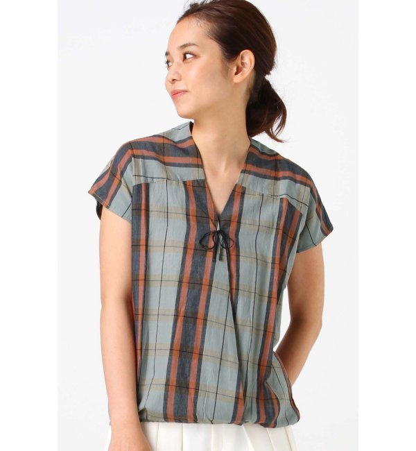 BELLEROSE チェックブラウス
