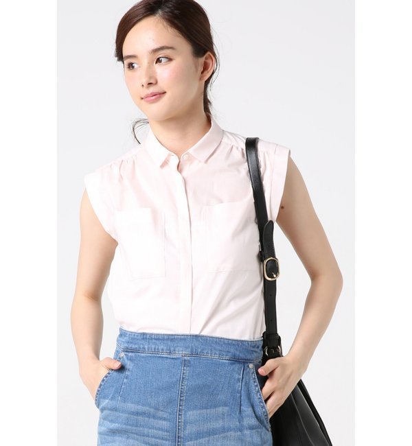 コットンローンS/Sブラウス