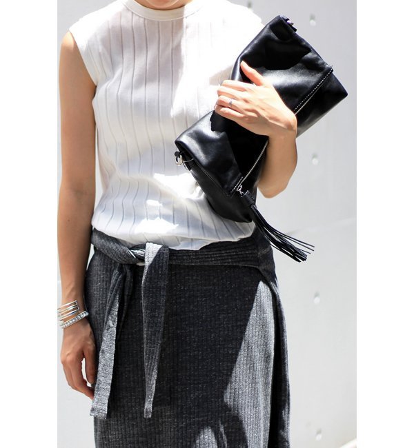 【イエナ/IENA】 GIANNI CHIARINI フリンジツキ クラッチBAG◆ [送料無料]