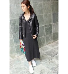 【イエナ/IENA】 《追加》Schott 別注シープレザーセミシングルライダースブルゾン◆ [送料無料]