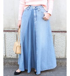 【イエナ/IENA】 ブロッキングフレアデニムスカート◆ [送料無料]