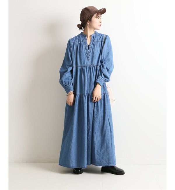 予約 Healthy Denim ヘルシーデニム Caftan Exデニムロングワンピ ス Iena イエナ の通販 アイルミネ