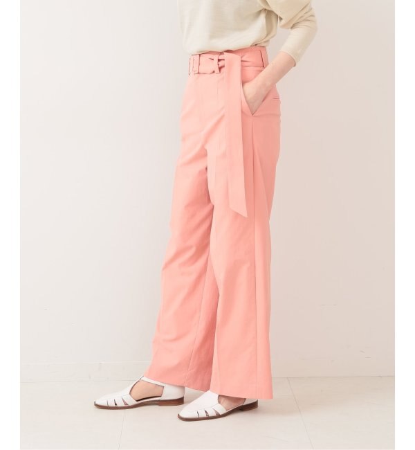 IENA PEストレッチサージベルテッドパンツ