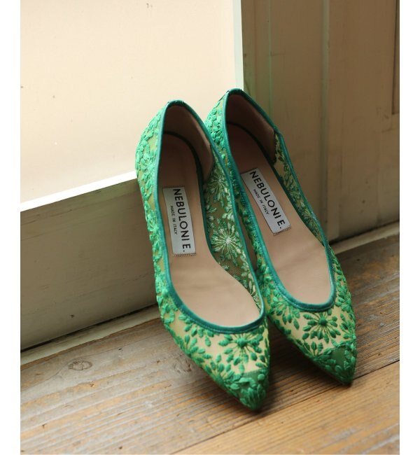 NEBULONI E./ネブローニ】FLAT Shoes|IENA(イエナ)の通販|アイルミネ senseofplaceグリーンパンプス