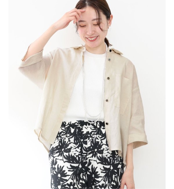 リネンクロップドシャツジャケット|IENA(イエナ)の通販｜アイルミネ