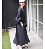 《追加予約》ボリュームスリーブリネンワンピース