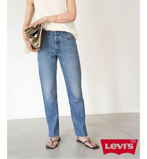 90s levi's セミフレア センタープリーツ ストレッチ デニムパンツ