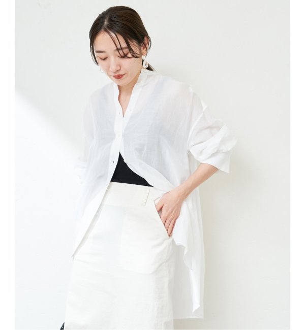【新品】IENA  ラミーリヨセルバックギャザーシャツ ホワイト 38