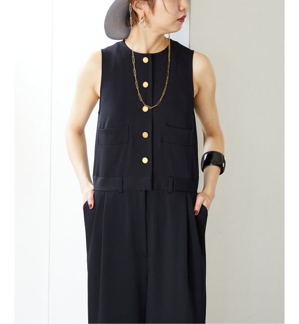 E SLEEVELESS JUMPSUIT/オールインワン