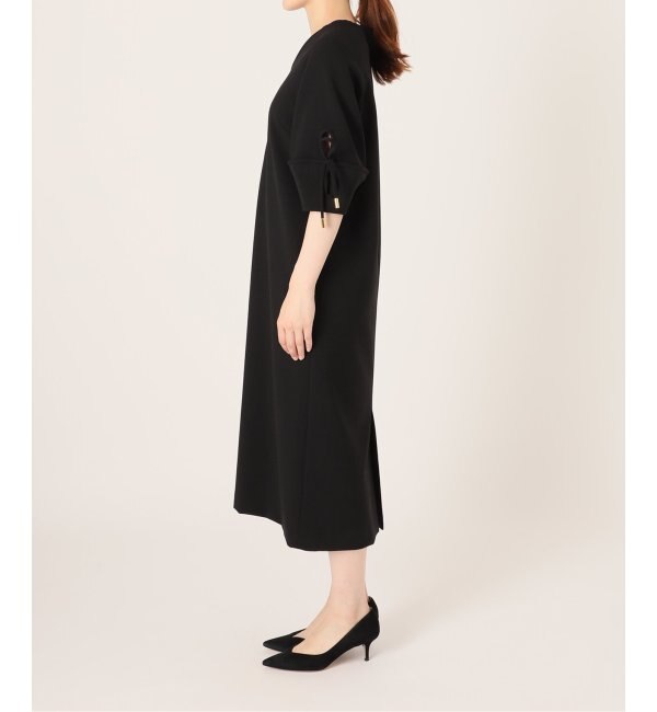 Room no.8 BLACK/ルームエイトブラック】DOUBLE CLOTH BOWL/S DRESS