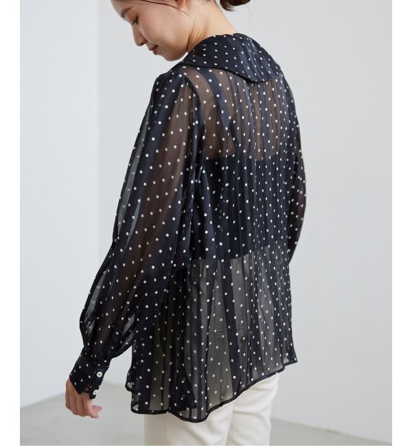 【A PUPIL/ア ピューピル】BIG CLR BLOUSE -DOTS ドットブラウス