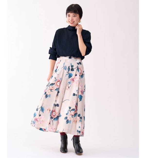 美品❣️IENA リリープリントスカート  34 花柄　フラワープリント