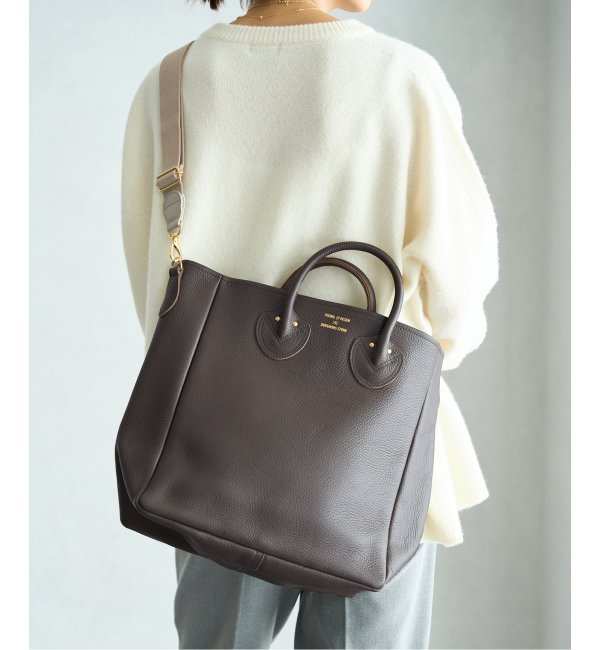 YOUNG&OLSEN/ヤングアンドオルセン】EMBOSSED LEATHER D TOTE M|IENA