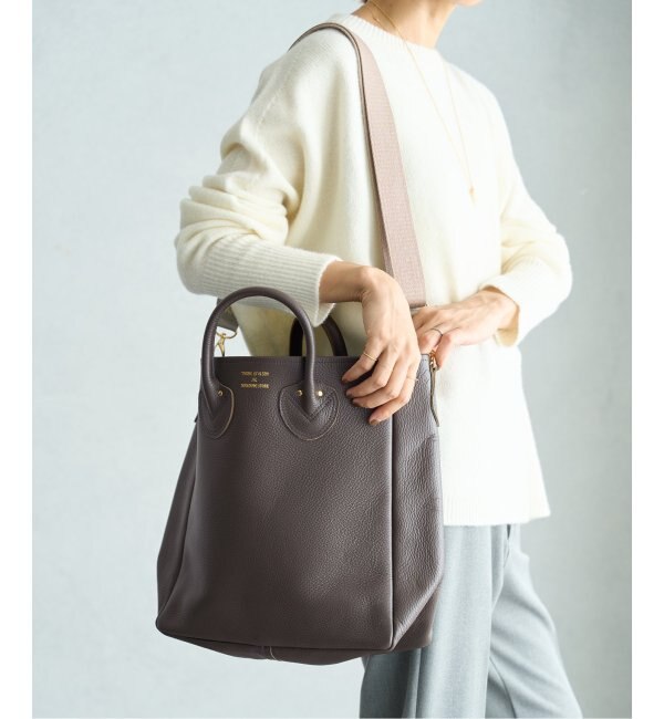 YOUNG&OLSEN/ヤングアンドオルセン】EMBOSSED LEATHER D TOTE M|IENA