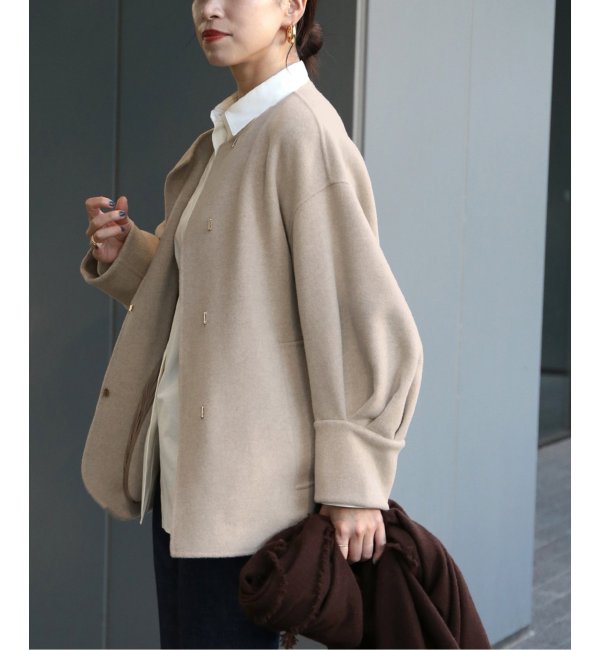 Super160 リバー バルーン袖 コート|IENA(イエナ)の通販｜アイルミネ