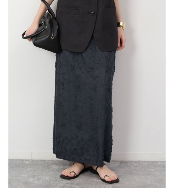 予約》コットンフラワーモチーフ刺繍スカート|IENA(イエナ)の通販
