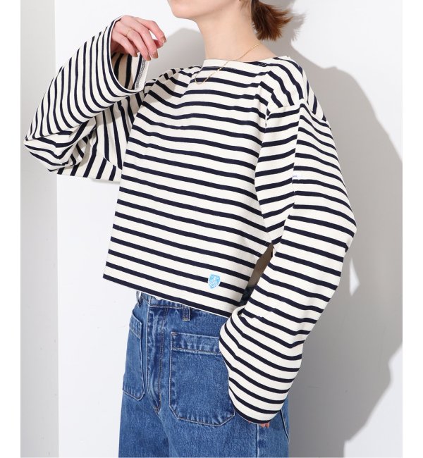 【ORCIVAL/オーシバル】 CROPPED BOAT NECK P.Oカットソー