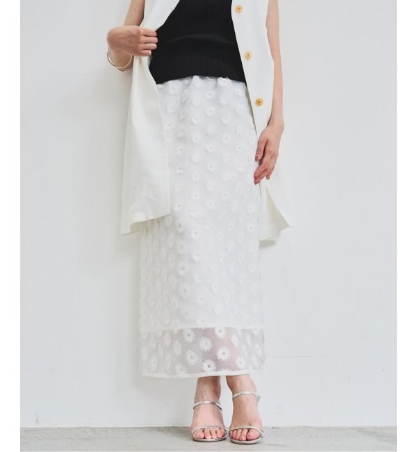 シアージャガード刺繍スカート|IENA(イエナ)の通販｜アイルミネ