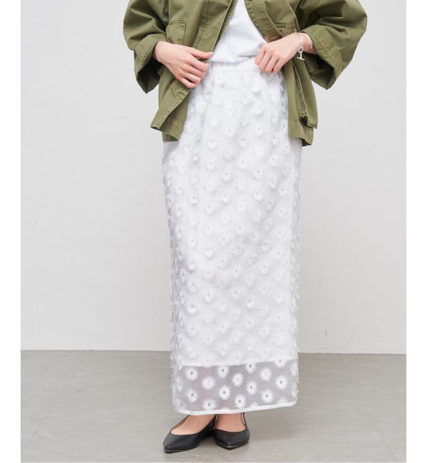 シアージャガード刺繍スカート|IENA(イエナ)の通販｜アイルミネ