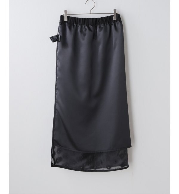 【イエナ】シアージャガード刺繍スカート ブラック 38