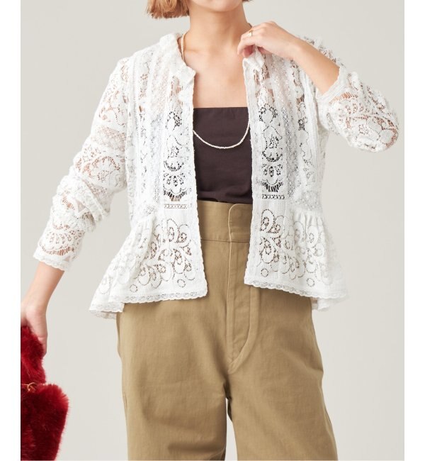 IENA LA BOUCLE マニーレースブラウス
