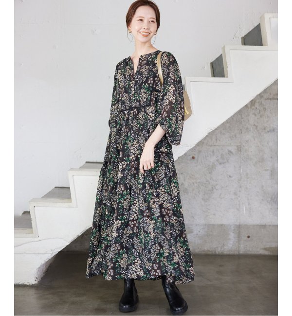 【人気沸騰】 《WEB限定/追加2》FLOWER PRINT ワンピース ワンピース