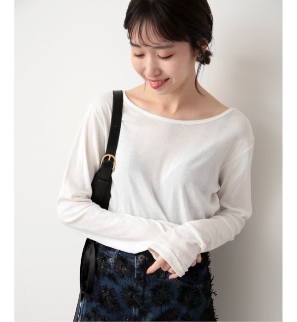 追加》miller/ミラー SLOBE別注 SHEER RIB クルーネック|IENA