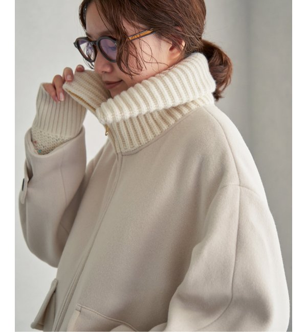 IENA LA BOUCLE S160 ダブルフェイスマントショートコート（IENA