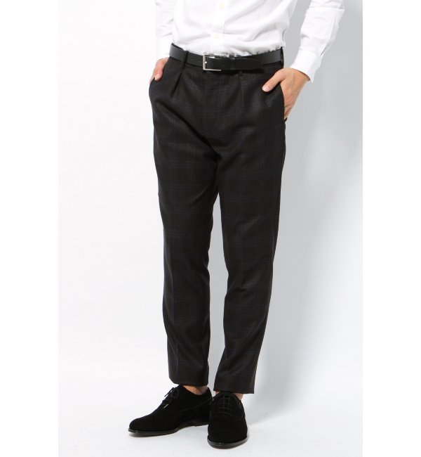CERRUTI プレイドテーパードパンツ