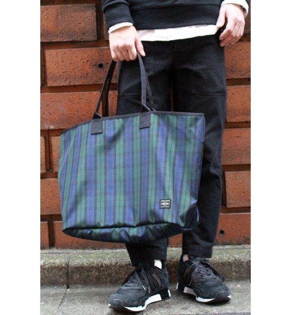 【エディフィス/EDIFICE】 PORTER/ポーター×LOWERCASEブラックウォッチトートバック [送料無料]