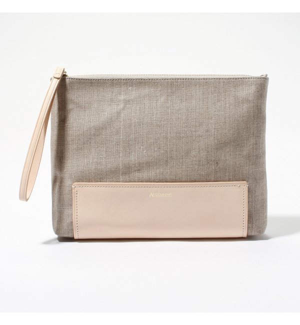 At.COULEUR BRUMAIRE リネンクラッチ