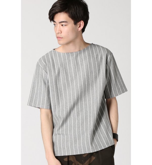 ラッセルストライプ S/S ボートネック