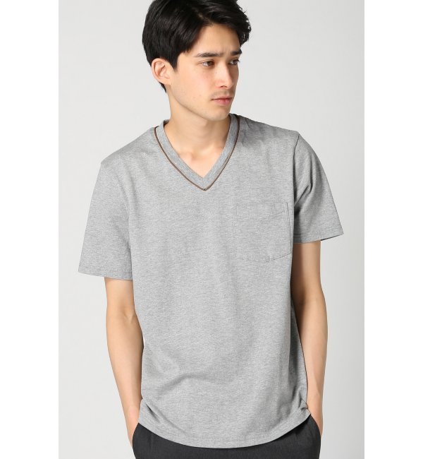 【エディフィス/EDIFICE】 レザーパイピング V/N ポケTEE [送料無料]