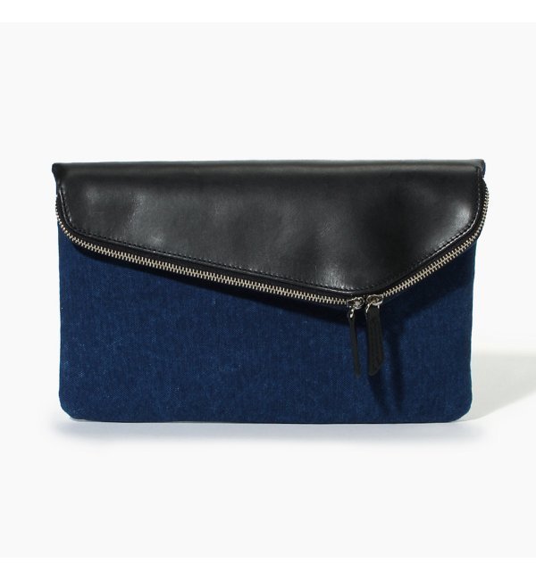 【エディフィス/EDIFICE】 HERRISON オリタタミZIPクラッチ ネイビー [送料無料]