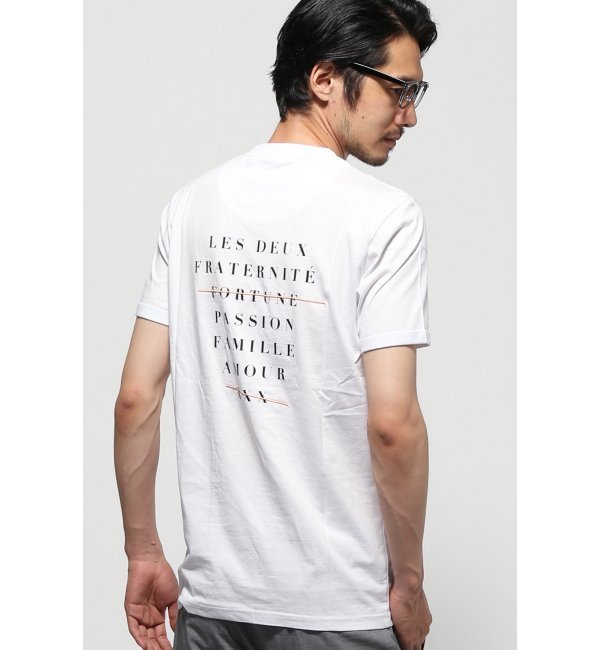 LES DEUX バックプリントTシャツ