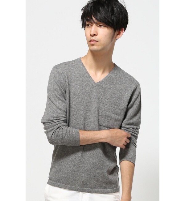 【エディフィス/EDIFICE】 CASHMERE（PK）Vネックプルオーバーニット◆ [送料無料]