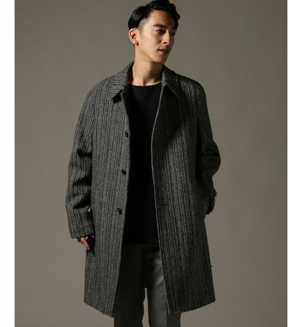 日本産】 美品 エディフィス Harris Tweed スプリットラグラン コート 