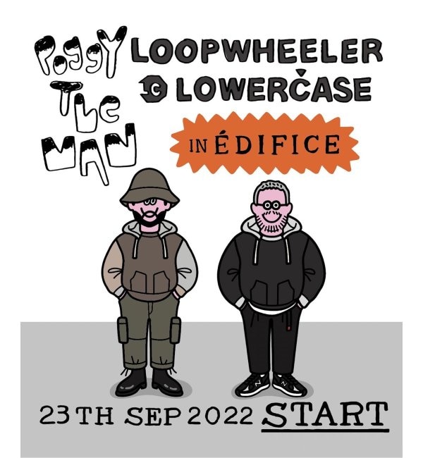 LOOPWHEELER for LOWERCASE × POGGYTHEMAN】別注 フード パーカー