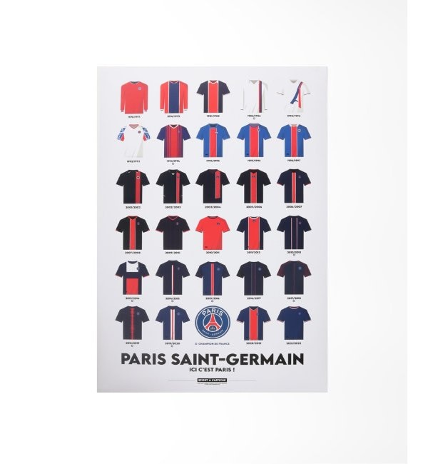 ＜アイルミネ＞【エディフィス/EDIFICE】 【Paris Saint-Germain】LAFFICHE Maillots Historiques ポスター