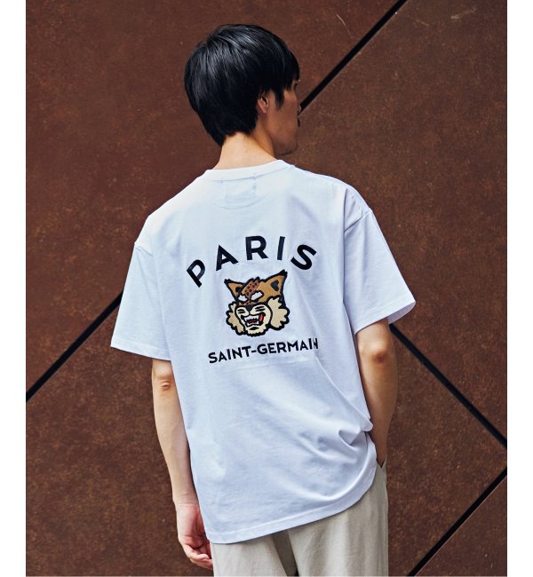 【Paris Saint-Germain】カレッジロゴ刺しゅう Tシャツ