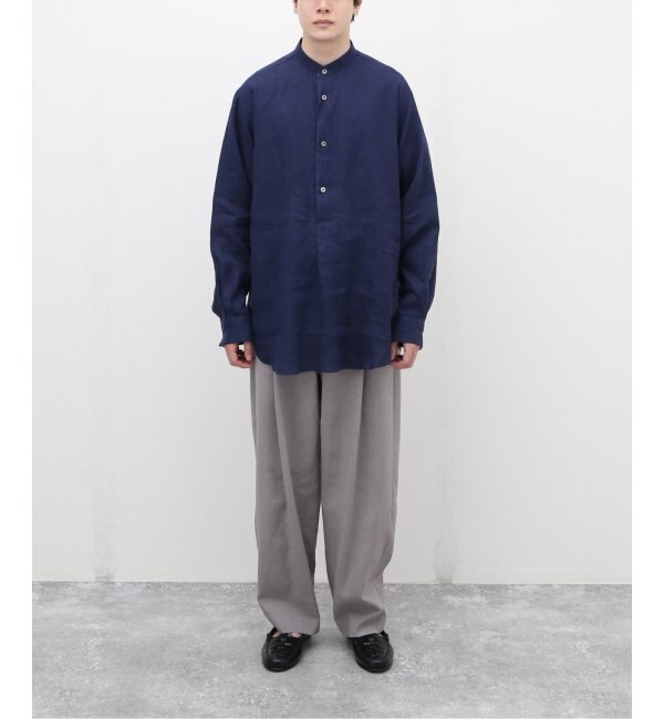 MARKAWARE / マーカウェア】BAND COLLAR PULL-OVER SHIRT|EDIFICE